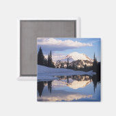 Aimant WA, Mt. Rainier NP, Mt. Rainier et nuages (Recto/Verso)