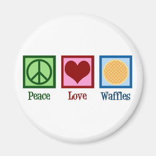 Aimant Waffles Peace Love