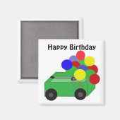 Aimant Wagon d'anniversaire joyeux (Recto/Verso)