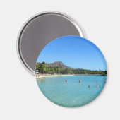 Aimant Waikiki Beach et Diamond Head Crater, Hawaii (Recto/Verso)