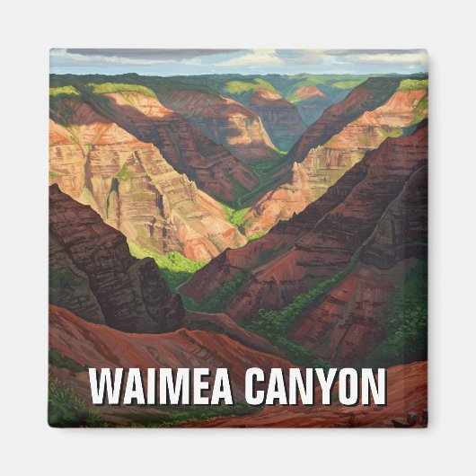 Aimant Waimea Canyon Kauai Hawaii Travel (Devant)