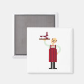 Aimant Waiter with wine (Recto/Verso)