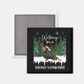 Aimant Walking In A Wiener Wonderland Dachshund (Recto/Verso)