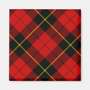 Aimant Wallace tartan rouge noir plaid