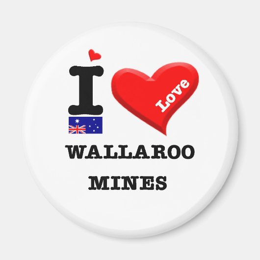Aimant WALLAROO MINES - I Love (Devant)