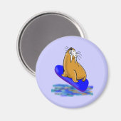 Aimant Wally Le Walrus Va Surfer (Recto/Verso)