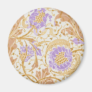 Aimant Walter Crane Arts and Crafts Art floral pourpre