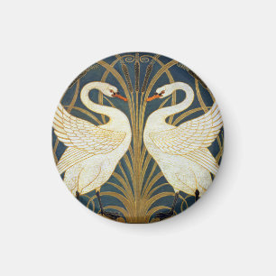 Aimant Walter Crane - Swan, Rush Et Iris Art Nouveau