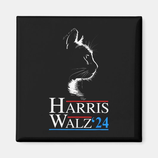 Aimant Waltz 2024 Cat Election Kamala Harris Tim Walz 202 (Devant)