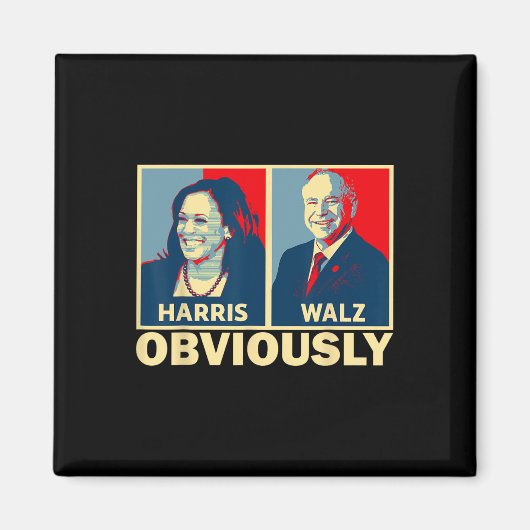 Aimant Waltz 2024 Evidemment Tim Walz Kamala Harris 2024 (Devant)