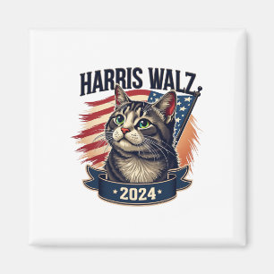 Aimant Walz 2024 Drôle Chat Kamala Harris Tim Walz Waltz