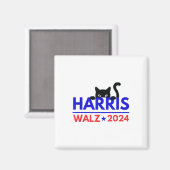 Aimant Walz 2024 Funny Cat Election Kamala Harris Tim Wal (Recto/Verso)