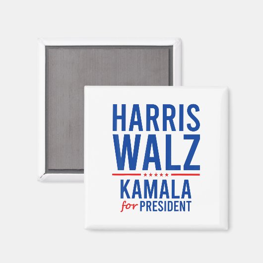 Aimant Walz 2024 Kamala Harris Pour Le Président Tim Walz (Recto/Verso)