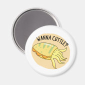 Aimant Wanna Cuttle Funny Cuttlefish Pun (Recto/Verso)