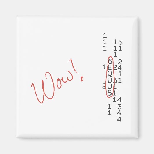 Aimant Waouh Signal SETI Message (Devant)