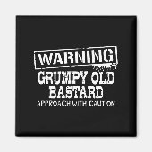 Aimant Warning Mpy Old Approach With Caution Funny  (Devant)