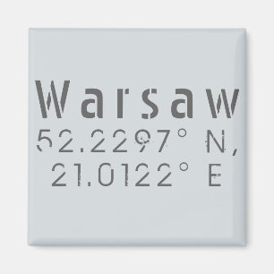 Aimant Warsaw Latitude Longitude