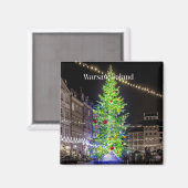 Aimant Warsaw, Poland Christmas Celebration (Recto/Verso)