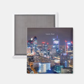 Aimant Warsaw, Poland skyline, (Recto/Verso)