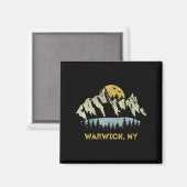 Aimant Warwick New York Mountain Sunset Sunrise Ny (Recto/Verso)