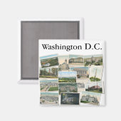 Aimant Washington DC : Cartes postales Vintages (Recto/Verso)