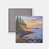 Aimant Washington san juan islands travel (Recto/Verso)