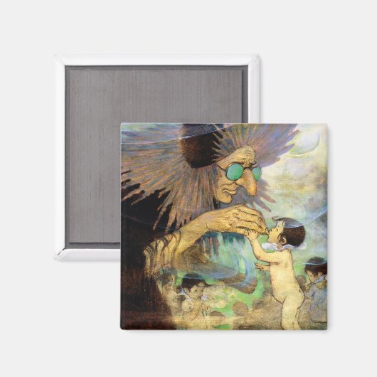 Aimant Water Baby and Fairy, Jessie Willcox Smith (Recto/Verso)