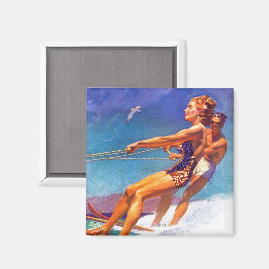 Aimant Water Skier by McClelland Barclay (Recto/Verso)