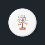 Aimant Watercolor Easter Tree with Hanging Decorated Eggs<br><div class="desc">A stunning watercolor illustration of a magical Easter tree adorned with colorful hanging eggs. With vibrant patterns and lush green leaves,  this whimsical spring design brings a festive and artistic touch to your collection. Perfect for planners,  water bottles,  or as a unique holiday gift.</div>