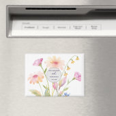 Aimant watercolor flower editable (In Situ (Lave-vaisselle))