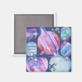 Aimant Watercolor Galaxy Patchwork (Recto/Verso)