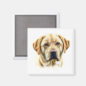 Aimant Watercolor Labrador Retriever (Recto/Verso)