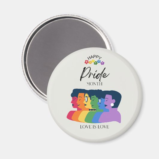 Aimant Watercolor LGBTQ FIDE Mois Party (Recto/Verso)