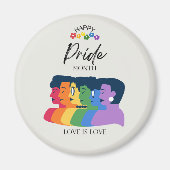 Aimant Watercolor LGBTQ FIDE Mois Party (Devant)