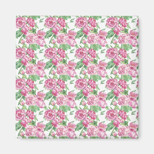 Aimant Watercolor peony (Devant)