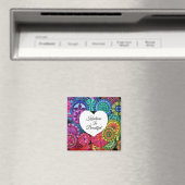 Aimant Watercolor Rainbow Mandala With Heart (In Situ (Lave-vaisselle))