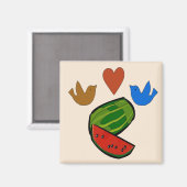 Aimant WaterMelon Heart (Recto/Verso)