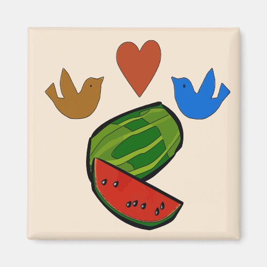 Aimant WaterMelon Heart (Devant)