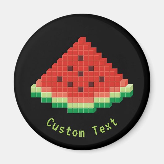 Aimant Watermelon Pixel Art (Devant)