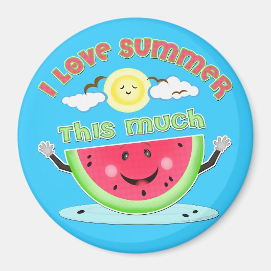 Aimant Watermelon Summer Love (Devant)