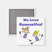 Aimant We Love Gymnastique Tshirts et cadeaux (Recto/Verso)