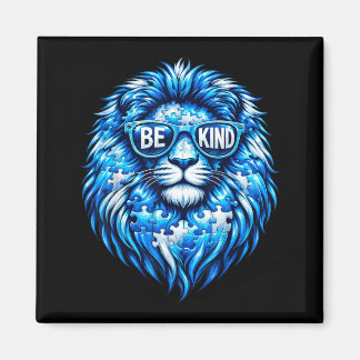 Aimant Wear Blue Autism Awareness Puzzle Lion Be Kind Men
