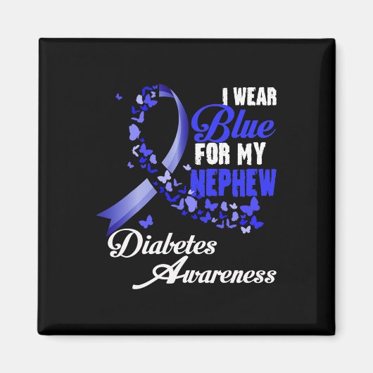 Aimant Wear Blue For My Nephew T1d Diabetes Awareness Blu (Devant)