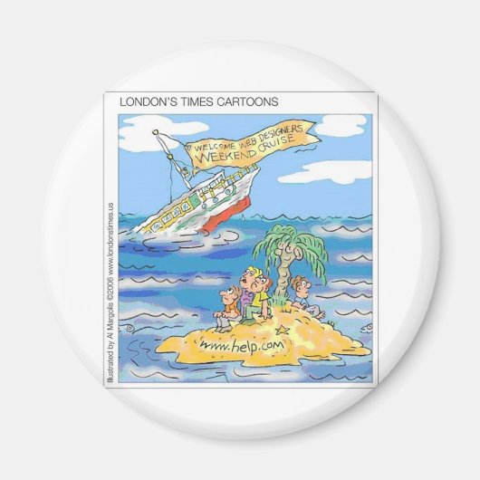 Aimant Web Designers Terror Cruise Ship Dons Drôle & Tee (Devant)