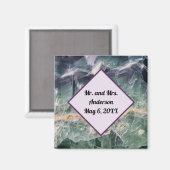 Aimant Wedding Ceremony Favor Fluorite Gem Photo Memento (Recto/Verso)