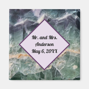 Aimant Wedding Ceremony Favor Fluorite Gem Photo Memento