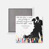 Aimant Wedding Custom Favor, Wedding Party Custom Gifts  (Recto/Verso)