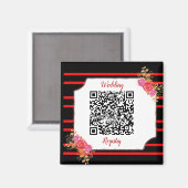 Aimant Wedding Registry Custom QR Code and Text (Recto/Verso)