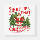 Aimant Weed Lover Smoking Light Up Christmas Tree (Devant)