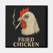 Aimant Weed Meme Funny Fried Chicken Smoking  (Devant)